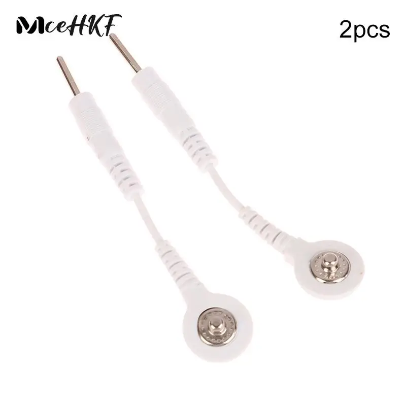 

2PCS 2.0mm Snap 3.5mm Male Connector Cable Use For Tens/EMS Massage Machine Device Electrode Lead Wire Connecting Cables Plug