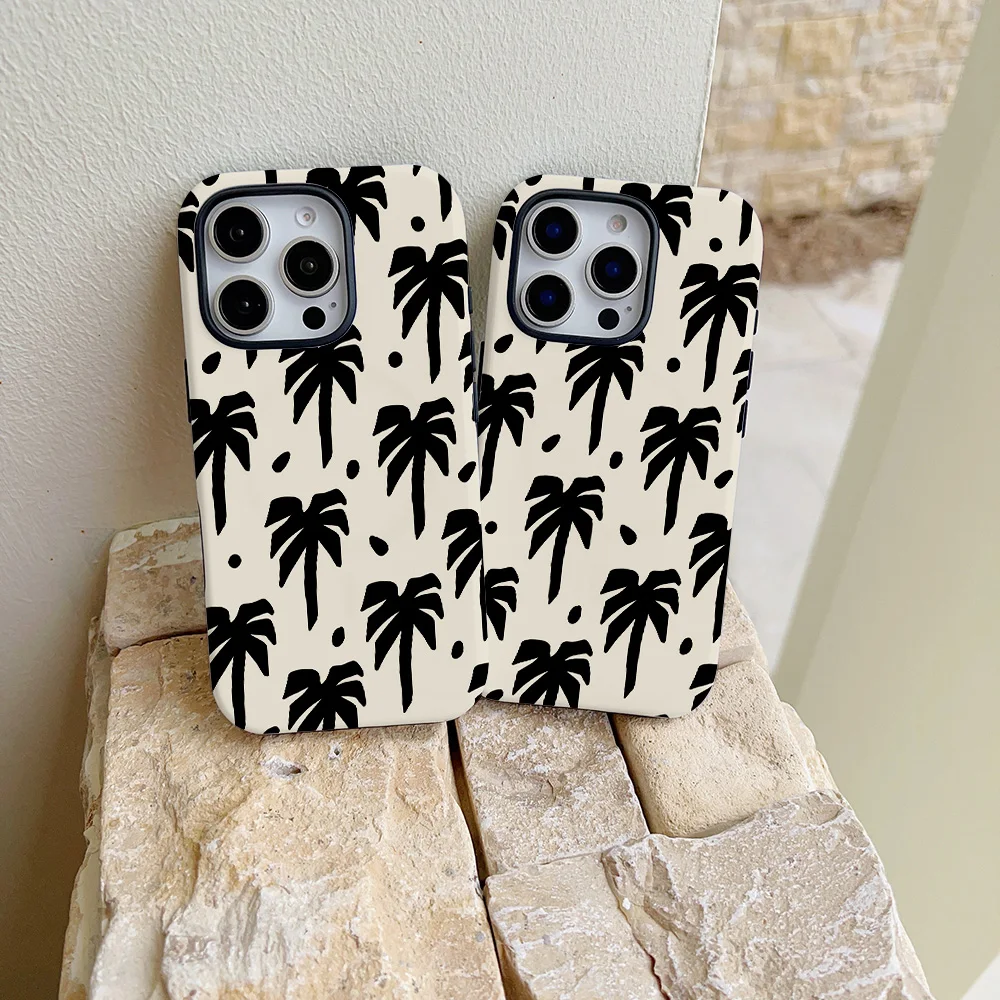 شجرة القلم الأسود مثل هيكل جراب هاتف آيفون 16 15 1...