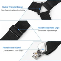 4pcs Bed Sheet Clip Elastic Straps Adjustable Clip Bed Sheet Fasteners Holder Gadgets for Home Organizer Mattress Cover Clips 6