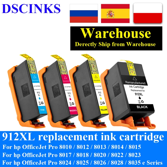 For hp 912XL 912 cartridge for hp OfficeJet 8010 8012 8013 8014