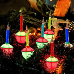 Christmas Bubble Light Bulbs Multicolor Night Lights With Fluid Portable Multi Color Bubble Fluid Light For Patios Porches Decor
