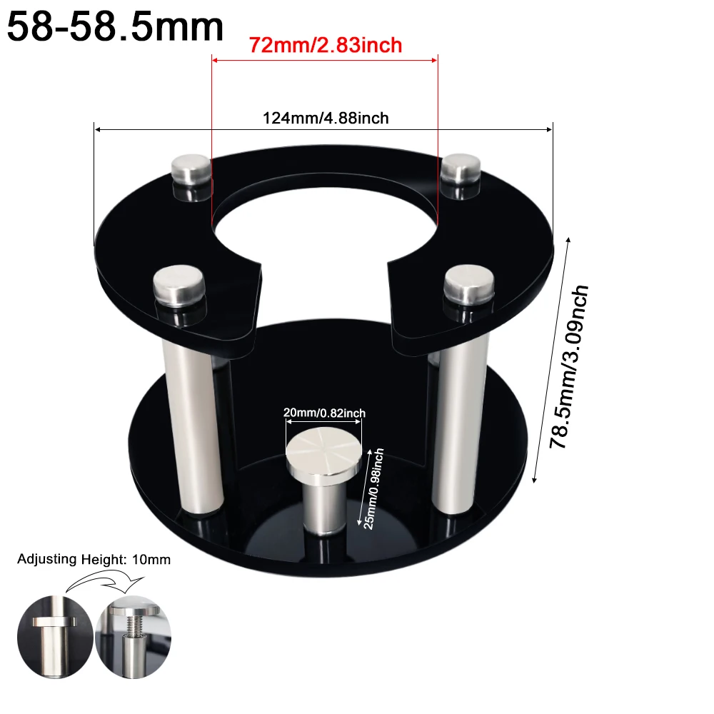 51/54/58 mm Kaffee-Siebträgerhalter, Espresso-Tamper-Ständer, Espresso-Halter passend für 51/54/58 mm Siebträger (nur Ständer erhältlich) – Detail 6