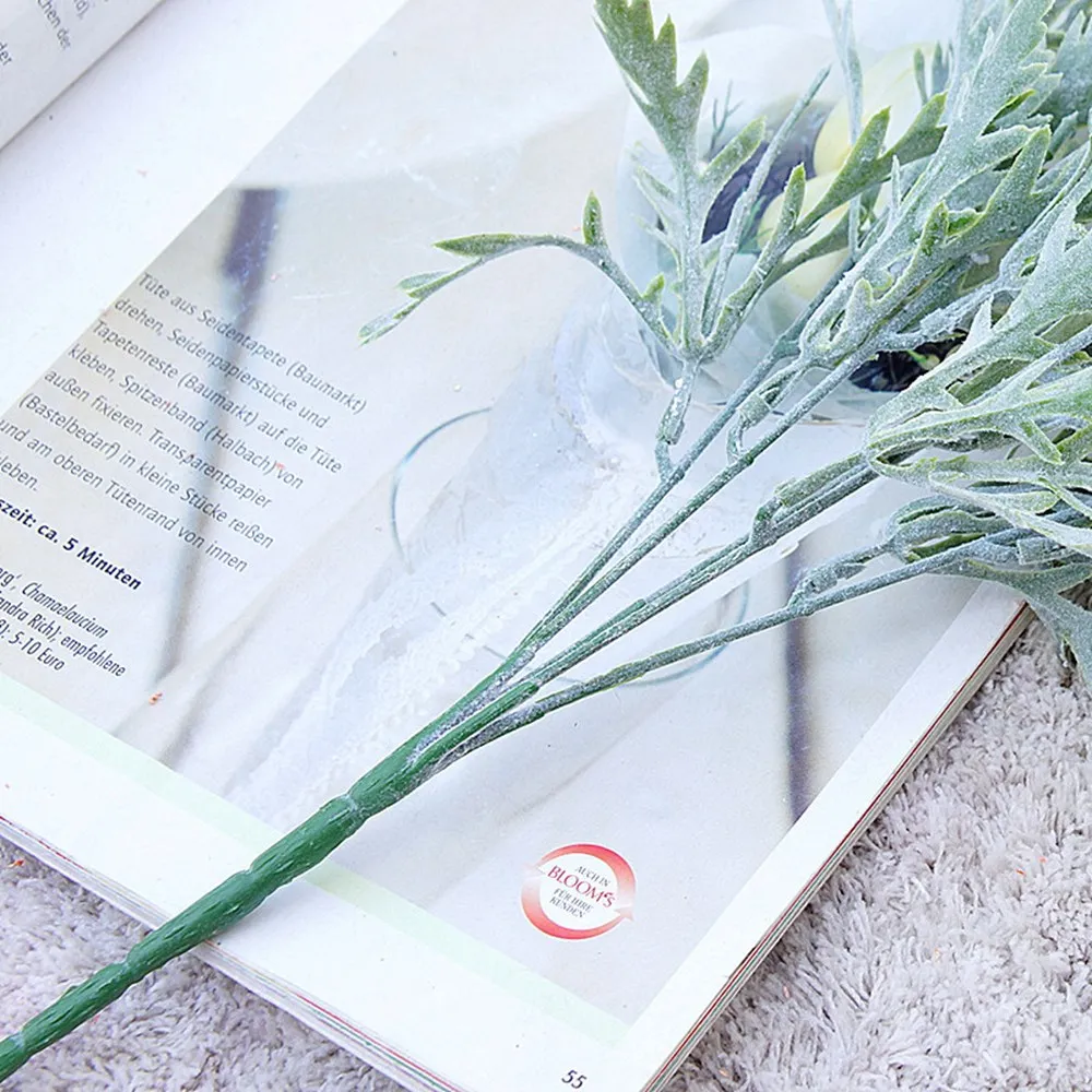 5 Stück Chrysanthemenblätter Künstliche Blumenpflanze für Heimdekoration, Wandvasen, Hochzeitsfotografie, Weihnachtskranz, DIY-Geschenkbox – Detail 2