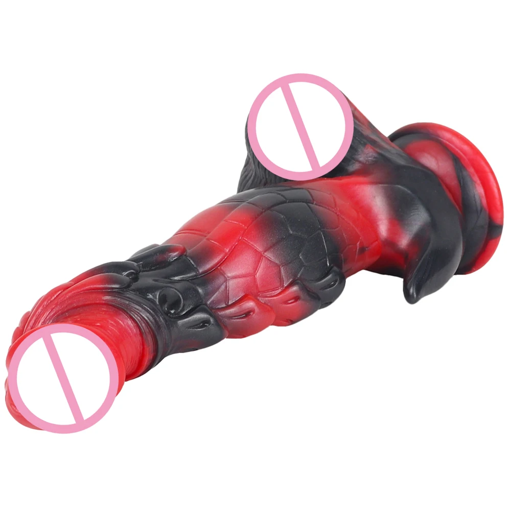 Dragon monster dildo in silicone con ventosa per piaceri_voghion.com