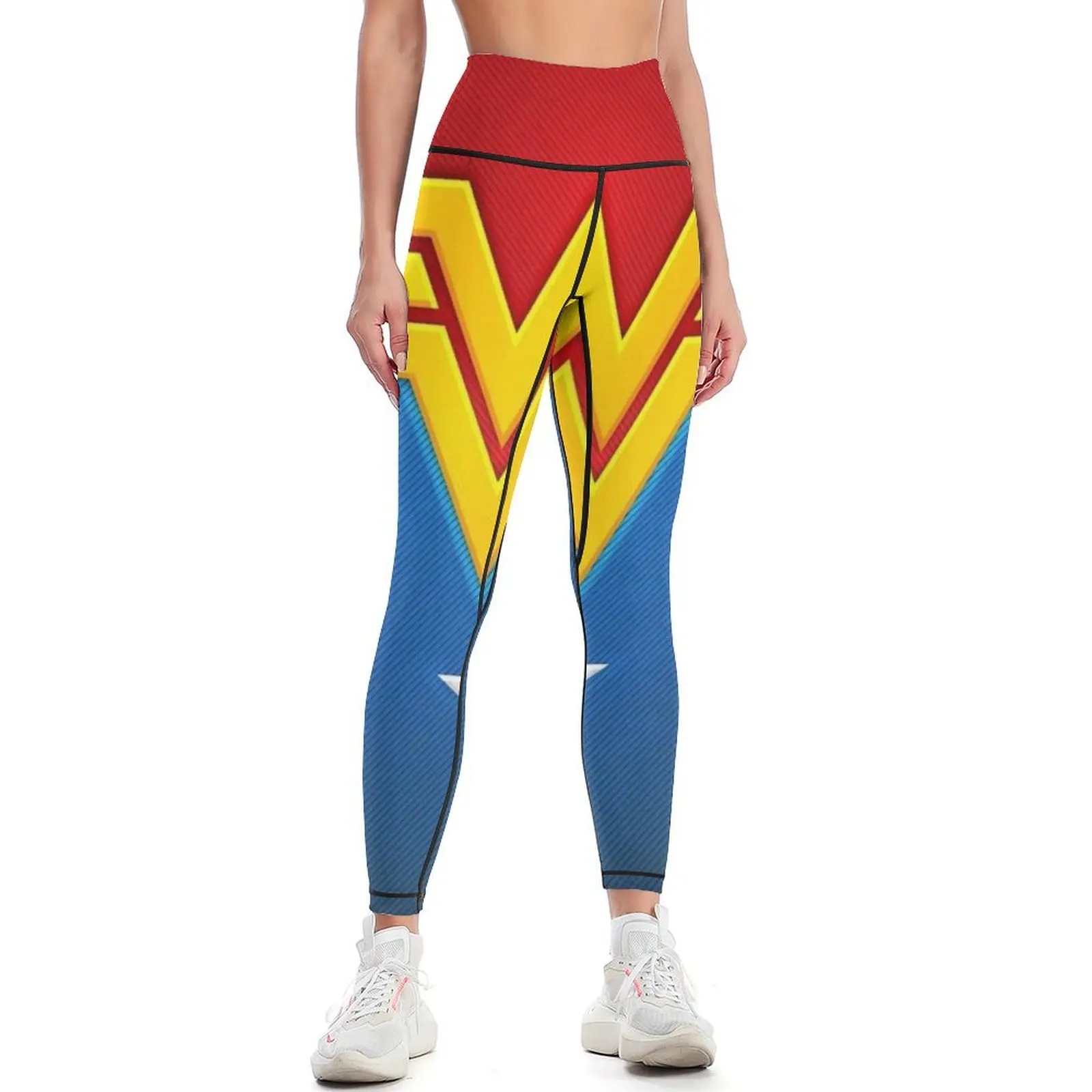 Wonderful Girl Red Gold blue Leggings Tight fitting woman sport pants sports tennis for sporty woman gym Womens Leggings
