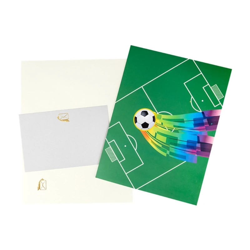 Football Handmade 3D Popup Card Popup Greeting Card Sports Card Happy Birthday Card Father Day Cards with Envelope greeting cards