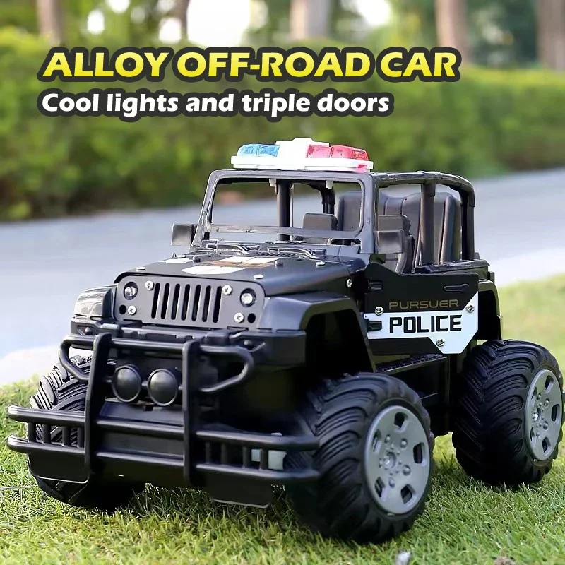 

Remote Control Cars 1:20 Alloy Can Open The Door To Climb Off-Road Police Car Wireless Remote Control Toys Car Gifts for Boys