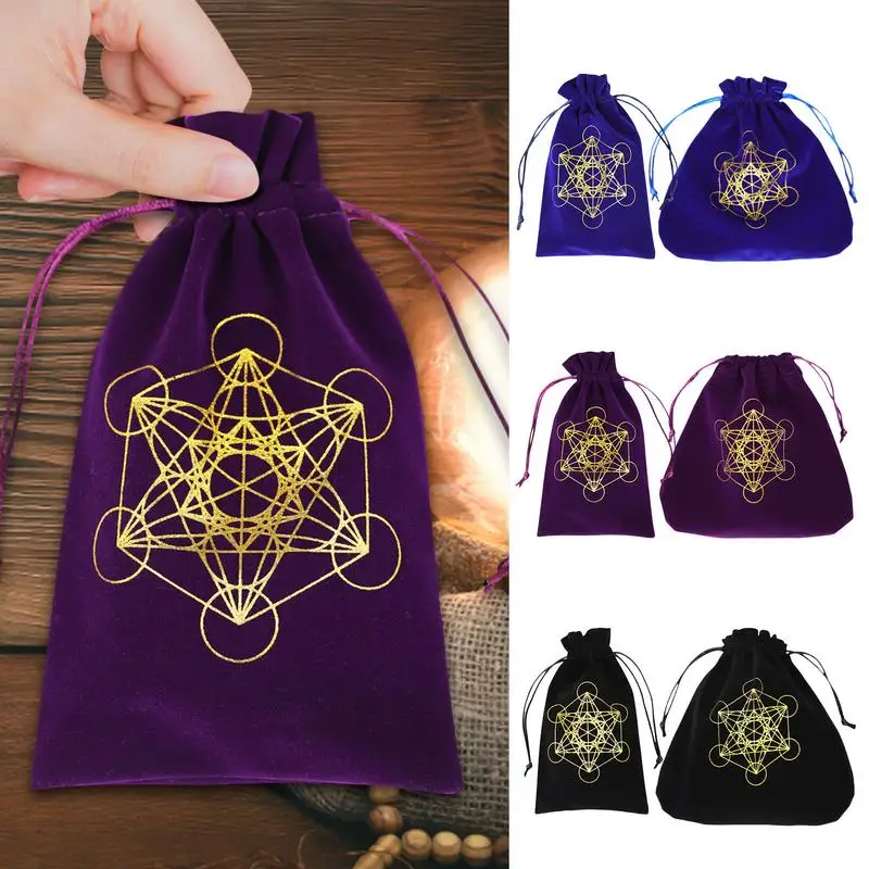 

Velvet Tarots Card Storage Bag Oracle Card Witch Divination Accessories Drawstring Package Jewelry Rune Tarot Cards Dice Bag