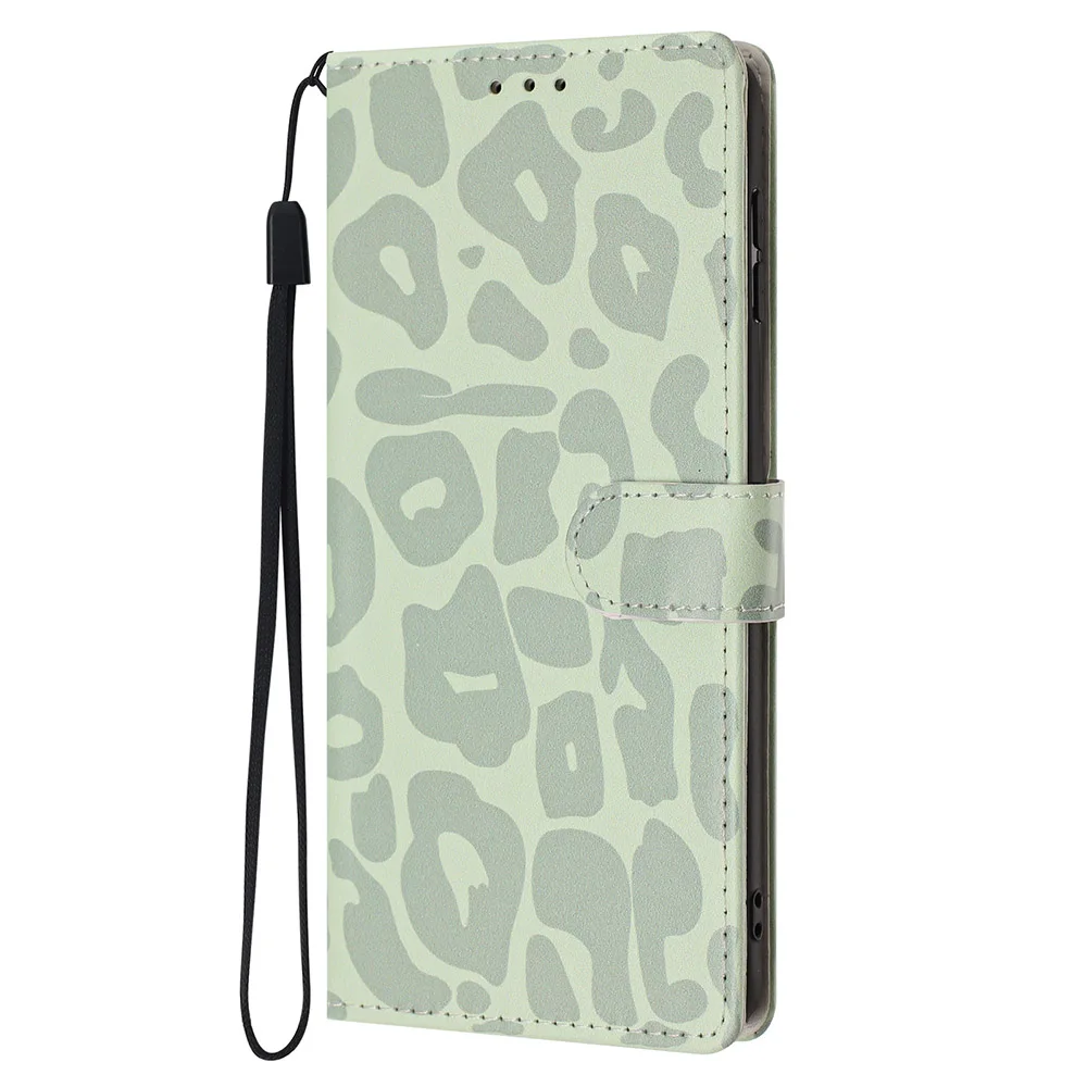 Leopard Print Wallet Case: Stylish Flip Card Holder Leather Phone Cover