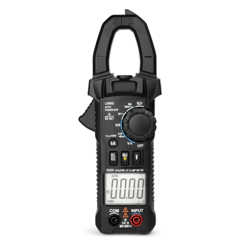ipiip 휴대용 클램프 미터 T-RMS 6000 카운트 멀티미터 전압 테스터 자동 범위 측정 전류 전압 다이오드 듀티 사이클