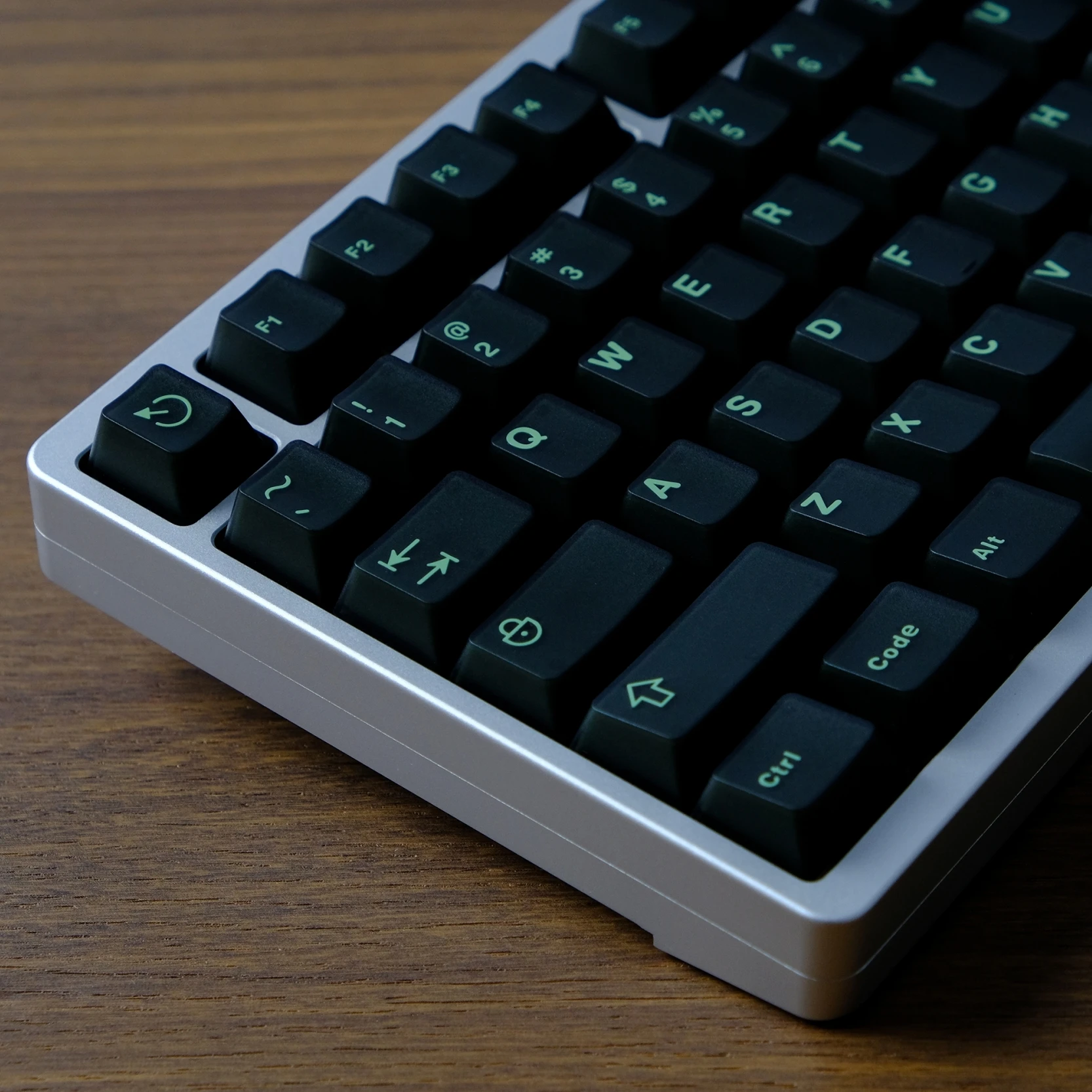 Abs Double Shot Keycaps Perfil de Cereja Keycap Semi Translúcido Aifei Olivia Ouro Preto Verde Escro Conjunto 121 Chaves - Imagem 6