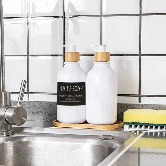 Bottiglia per Dispenser di sapone da 500ml bottiglia per Shampoo da bagno bottiglia per Gel doccia tipo Push riutilizzabile bottiglia vuota lucida Dispenser di sapone da cucina 5