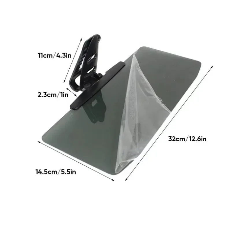 Universal Car Sun Visor With Polarized Glare Protection Driver's Anti-Glare Mirror Visor Portable Foldable Car