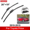 Car Wiper for Toyota Prius 2010-2015 26" + 19" Front Rear Wiper Blades Brushes Cutter Accessories 2010 2011 2012 2013 2014 2015 1