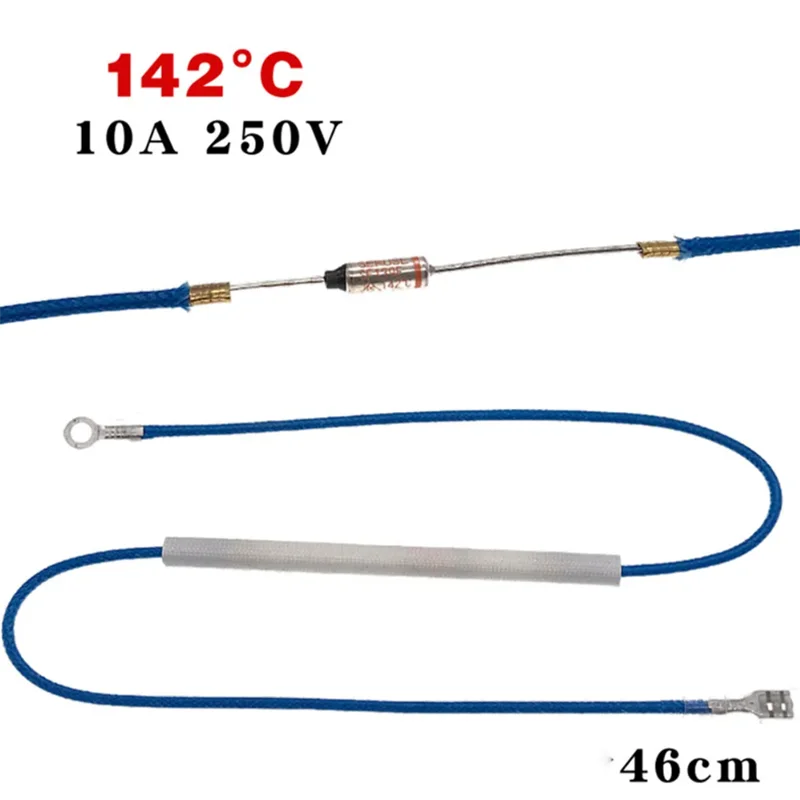MECCANIXITY Universal Rice Cooker Thermal Fuse – 157°C, 10A 250V, Metal With Terminal & Fiberglass Sleeving, For Pressure Cookers, Air Fryers, Dryers & Ovens
