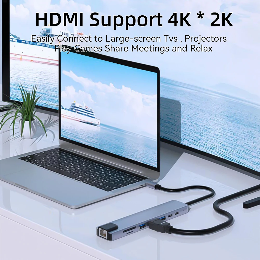 Tiergrade USB C Hub, USB C Adapter, 12 in 1 Triple Display Adapter with Dual HDMI 4K, DisplayPort, 100W PD 3.0, RJ45 Ethernet, USB-A USB-C Ports, TF /SD Card Reader for MacBook and