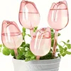 Pink tulip plant watering balls, suitable for indoor and outdoor plants, automatic plant drippers, and automatic watering 2