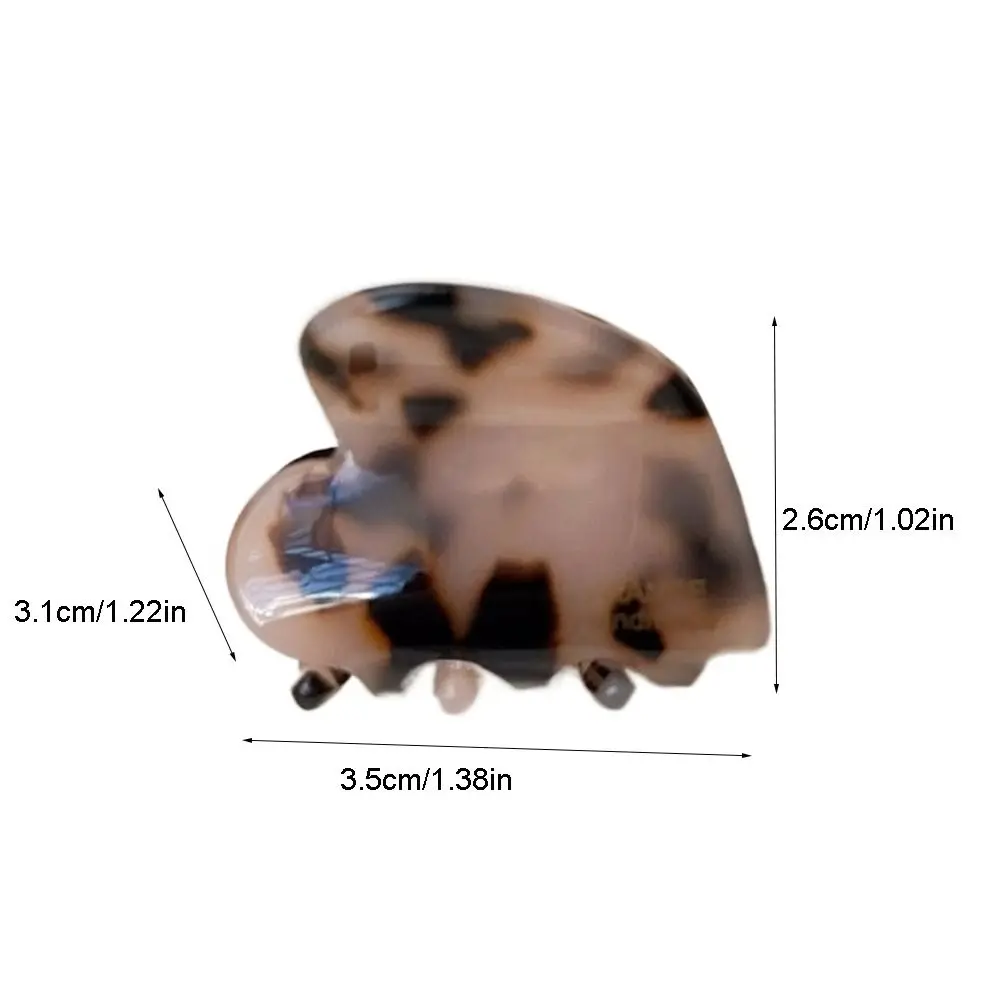 Fashion Acetic Acid Love Heart Hair Claw Y2K Barrettes Mini Hair Claw Hair Accessories Headwear Hair Grab Clip Party