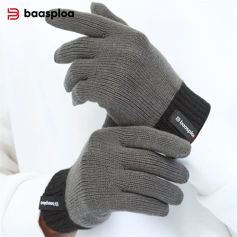 Knitted Gloves New Fashion Walking Sport Outdoor Keep Warm Gloves For Women Men Comfort Casual Baasploa