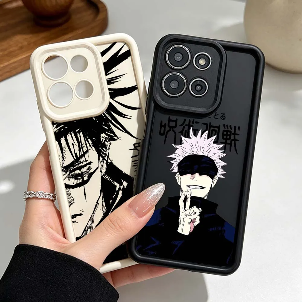 Luxury Jujutsu Kaisen Silicone Phone Case with Fusion Eye Design