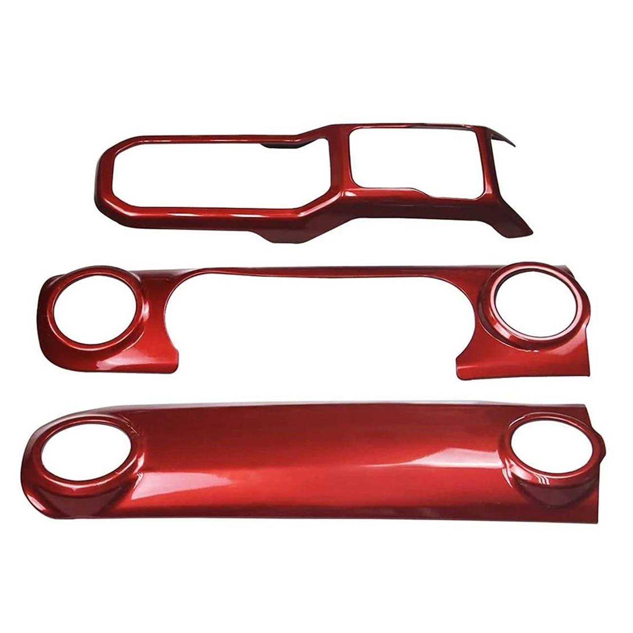 

JL Center Console Panel Dashboard Cover Trim for Jeep Wrangler JL 2018-2021/ Gladiator JT 2020 Accessories (Red)