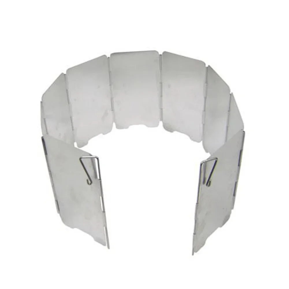 Camping Stove Windscreen 9/10 Plates Folding Lightweight Heat Shield Camping Equipment
