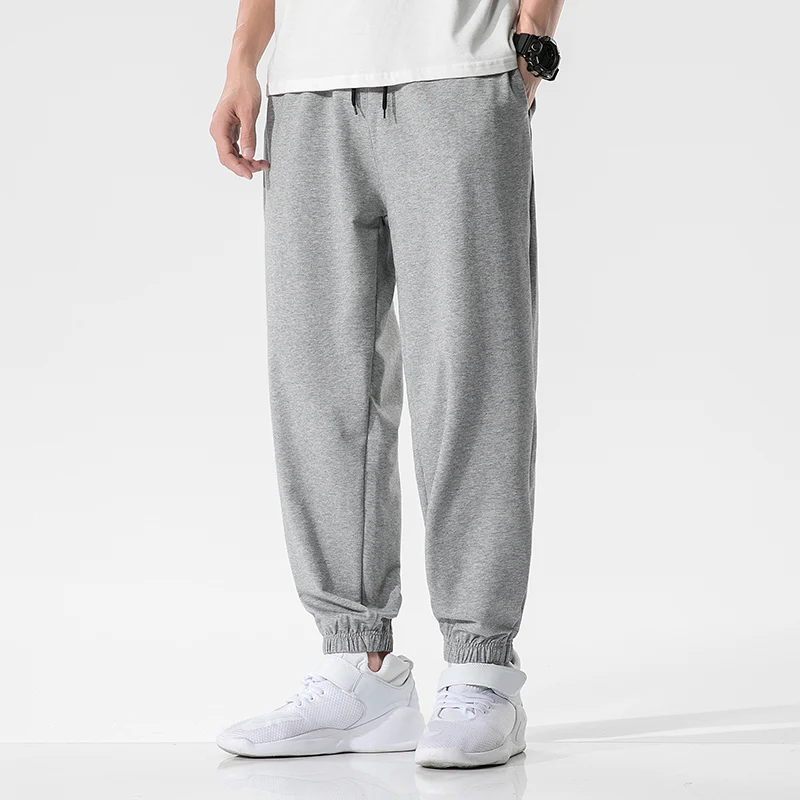 Męskie spodnie dresowe Single Road męskie podstawowe puste solidne, luźne biegacze spodnie sportowe do biegania spodnie Casual szare spodnie do joggingu_voghion.com