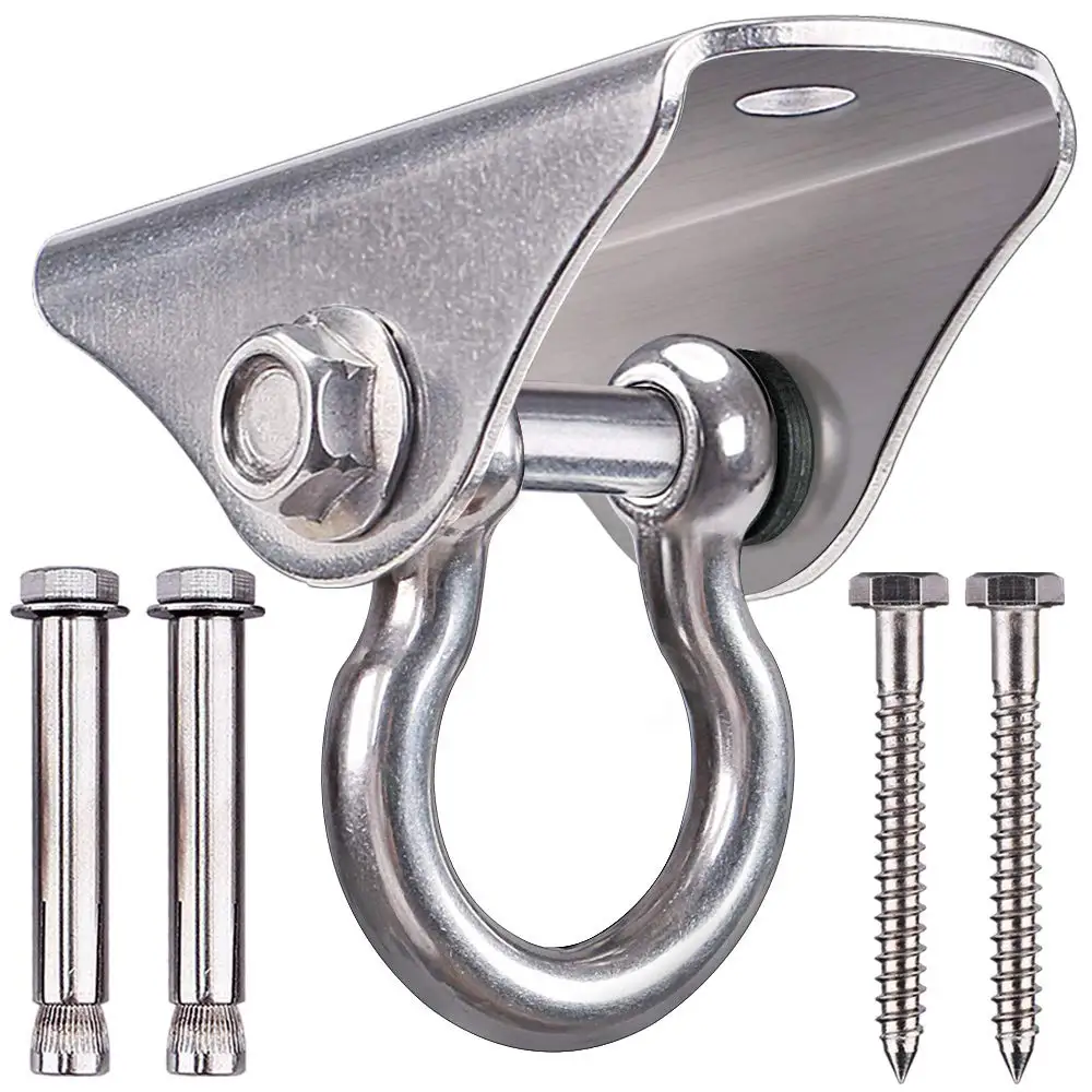 Aerial Swing Hangers 500kg Capacity Ceiling Mount for Yoga Hammock Chair Sandbag Punch Bag 304 Stainless Steel Swing Accessories hanging straps accessory