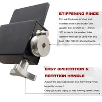 Инструмент для обжима трубок, ручной ролик для впуска и интеркулера, инструмент для обжима труб, подходит для трубок 5/8 дюйма или большей идентификационных трубок, алюминий — изображение 5