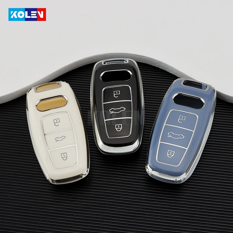 Soft TPU Car Remote Key Case Cover Shell Audi A6 A7 A8 E-tron Q5 Q7 Q8 C8 D5 Protector Holder Fob Accessories key case cover,car key shell