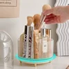 360° Rotating Makeup Brush Holder Desktop Cosmetic Storage Box with Lid Lipstick Eyebrow Pencil Holder Light Luxury Containe 4