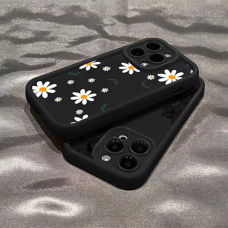 Daisy Flowers Soft Silicone Shockproof Phone Case