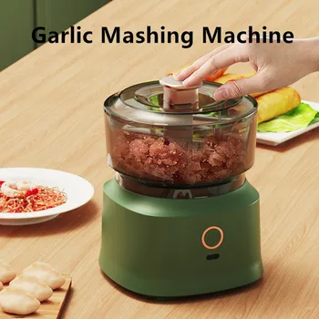 350ml Mini Wireless Electric Garlic Press Dual Purpose Garlic Puree Usb Charging Kitchen Food Shredder Vegetable Meat Grinder 1