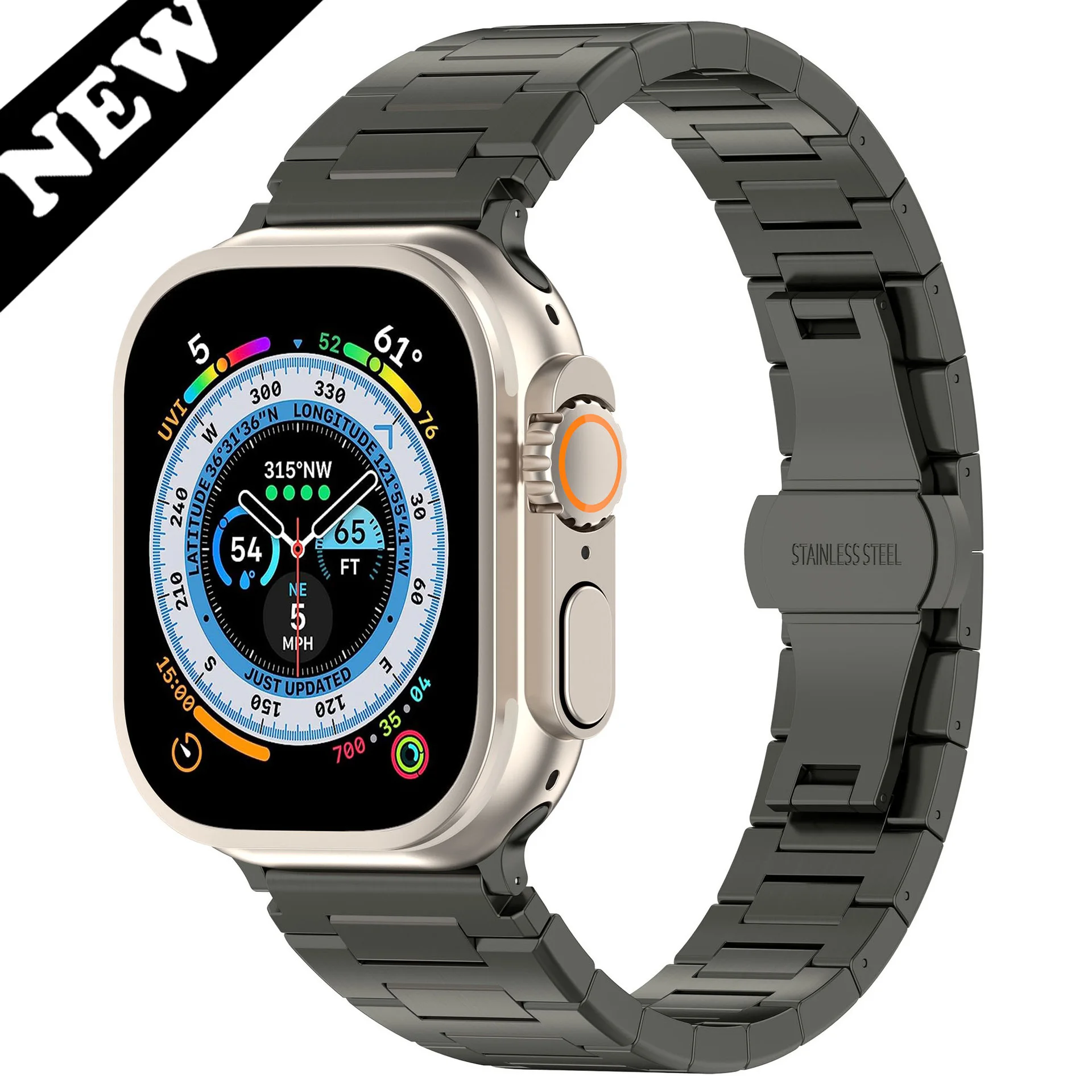 

Stainless Steel Strap For Apple Watch Band 49mm 45mm 41mm 40mm 44mm Metal correa Bracelet belt iwatch series 7 6 5 SE 8 9 Ultra