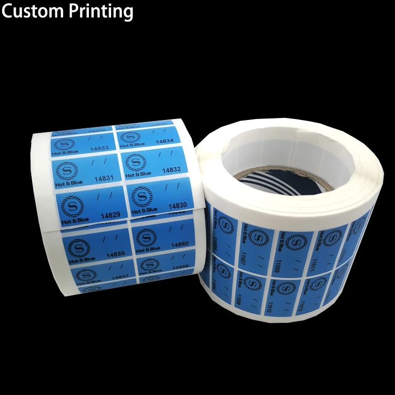 맞춤형 디자인 방수 실버 VOID 라벨 도장, 벗겨내거나 깨진 탬퍼, 명백한 안전 스티커, 1000 개, 40x20mm