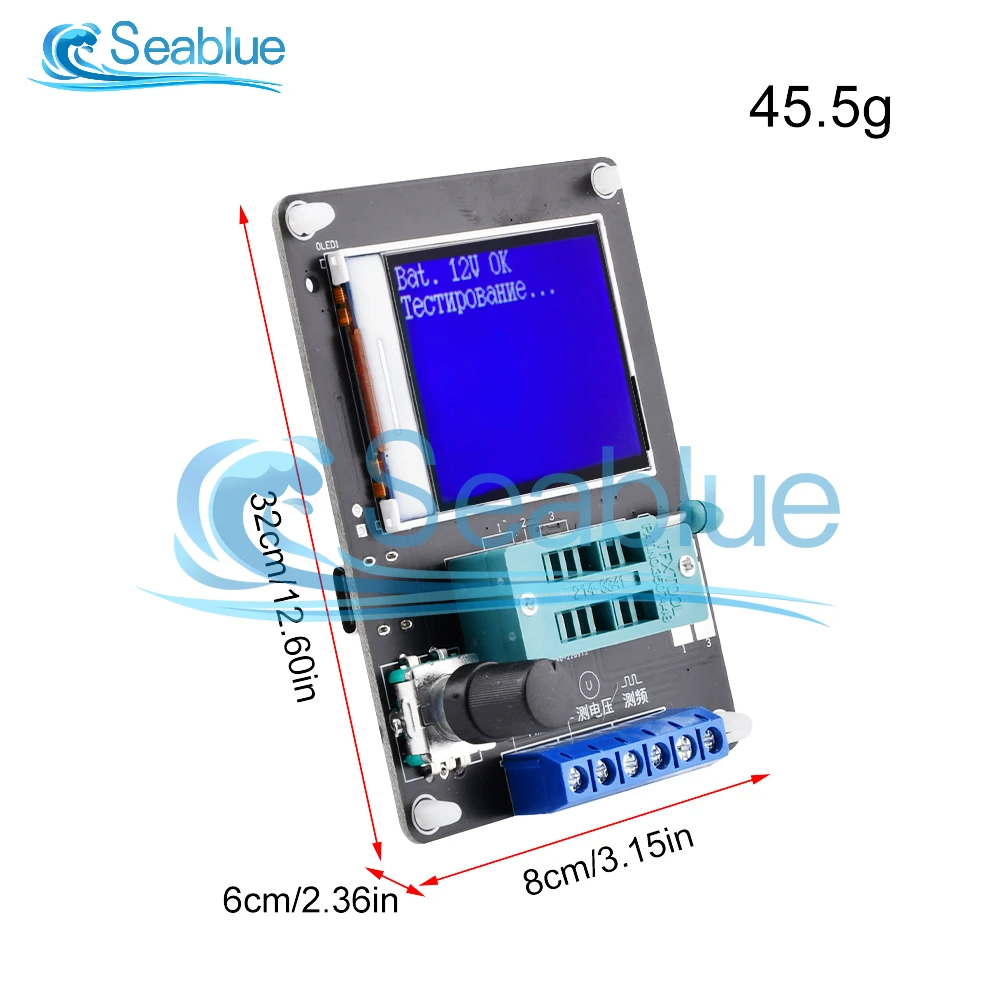 GM328A Transistor Tester Digital Multimeter Electrical Capacitance Meter Diode Triode Resistor ESR Meter Radio Diode Tester 2