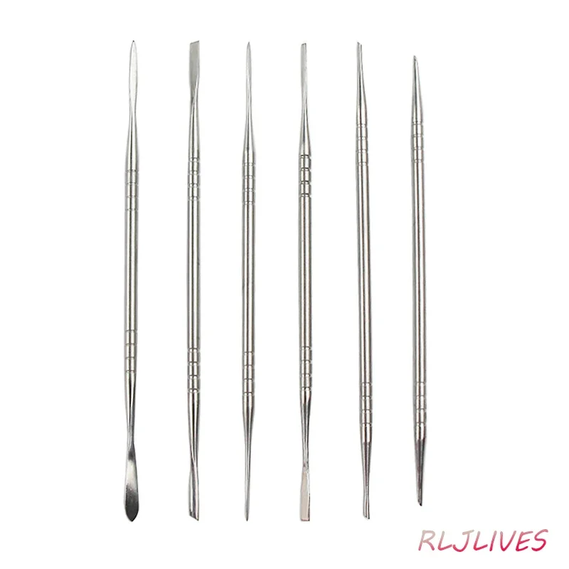 Stainless Steel Soft Pottery Clay Sculpture Tool Clay Sculpting Knife DIY Polymer Modeling Carving Tools 6Pcs/Set