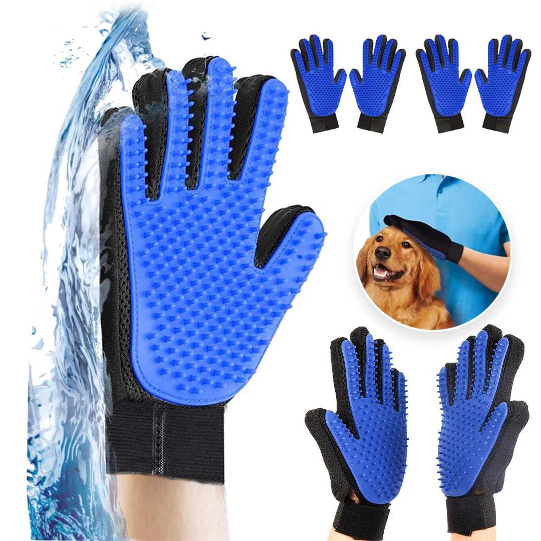 TPR Material Pet Grooming Gloves Hair Removal Mitt For Dogs Cats Bath Brush Massage Shedding Control Waterproof TPR Material Pet Grooming Gloves Hair Removal Mitt For Dogs Cats Bath Brush Massage Shedding Control Waterproof