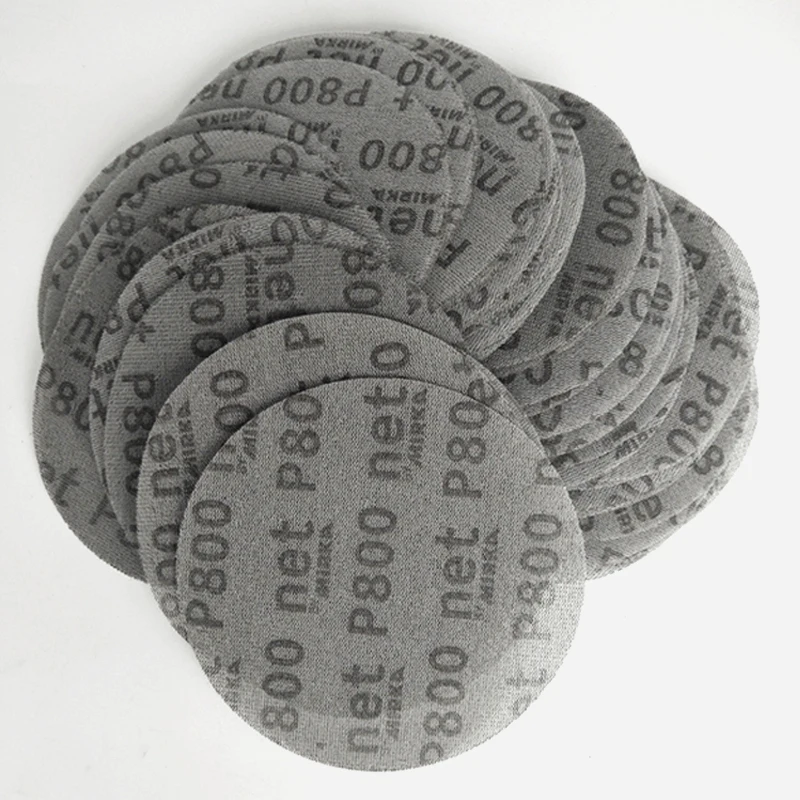 Aluminum Oxide Dust-free And Anti-blocking Abrasive MIRKA Sandpaper Mesh Disc Sandpaper Car Surface Sanding 50Pcs 6 Inch 150 mm sanding discs polish sand paper sandpaper tools sandpaper set
