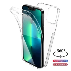 Clear 360 Full Wrap Protective Phone Case for iPhone 16e 17 E (Transparent)