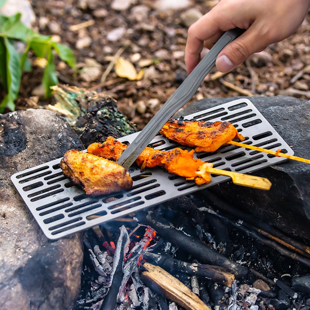 

Легкий газовый гриль для кемпинга, термостойкая решетка из проволочной сетки для барбекю, стандартный титановый портативный газовый гриль для пикника на открытом воздухе