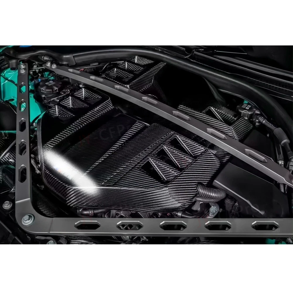 BMW G8X M2 G87 M3 G80 G81 M4 G82 G83 2021+용 드라이 카본 파이버 교체 엔진 후드 커버 패널 가드 플레이트 프로텍터 트림
