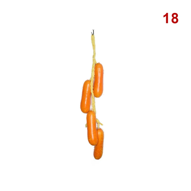 Food Photography Props Simulation Foam Food Vegetable Artificial Fishes Hanging String Fake Chili Pepper Wall Home Decor