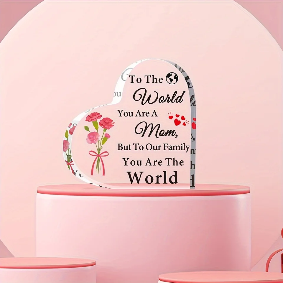 Regalo Sentimentale Per La Mamma Dalla Figlia: Cornice Acrilica Girevole Con Frase Incisa "Sei Un Pezzo Importante Della Mia Vita", Perfetta Per Foto E Decorazione Casa.