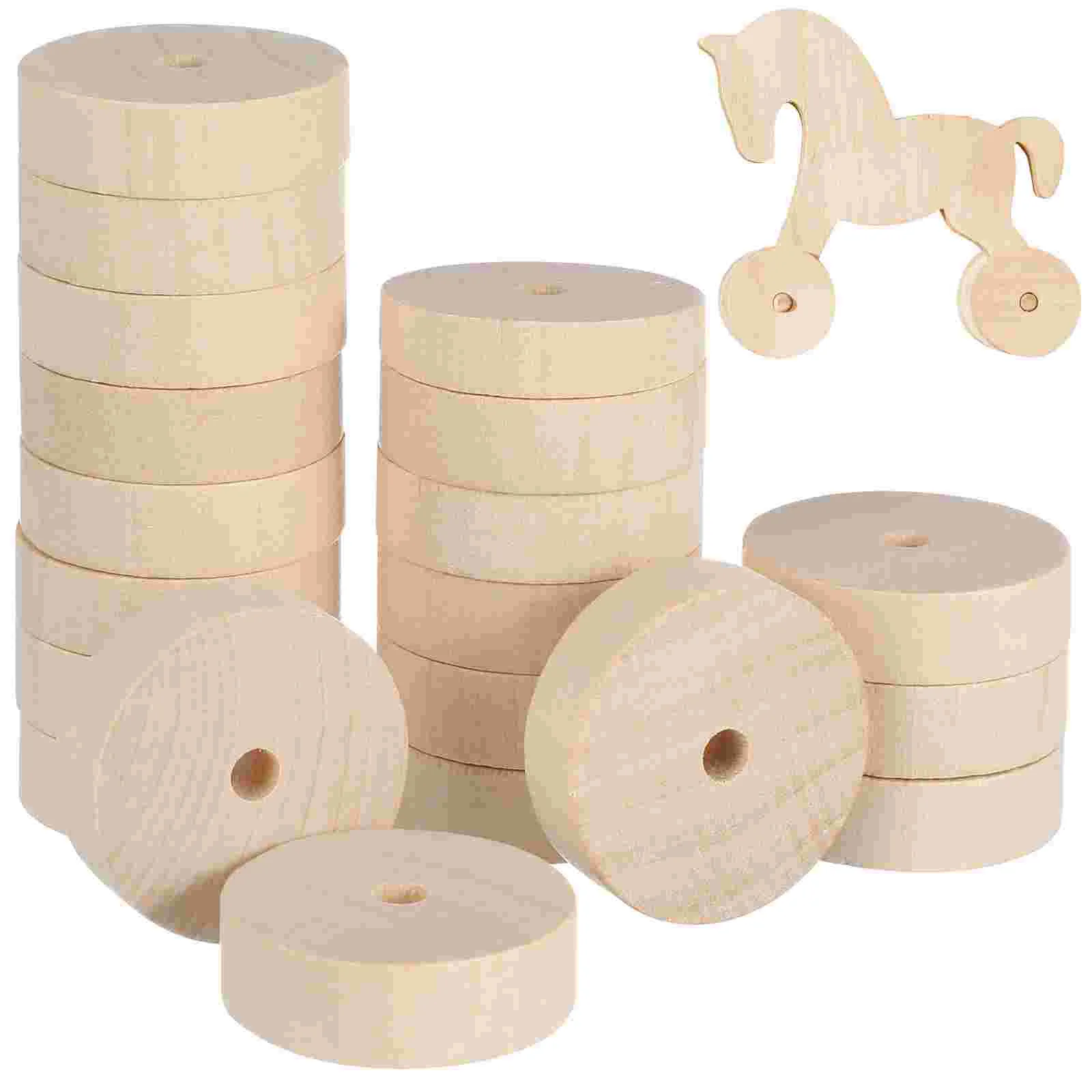

DIY Building Model Accessories Wooden Toy Wheels Wooden Small Wheels DIY Toy Wheels Handmade Children Model Toys Khaki