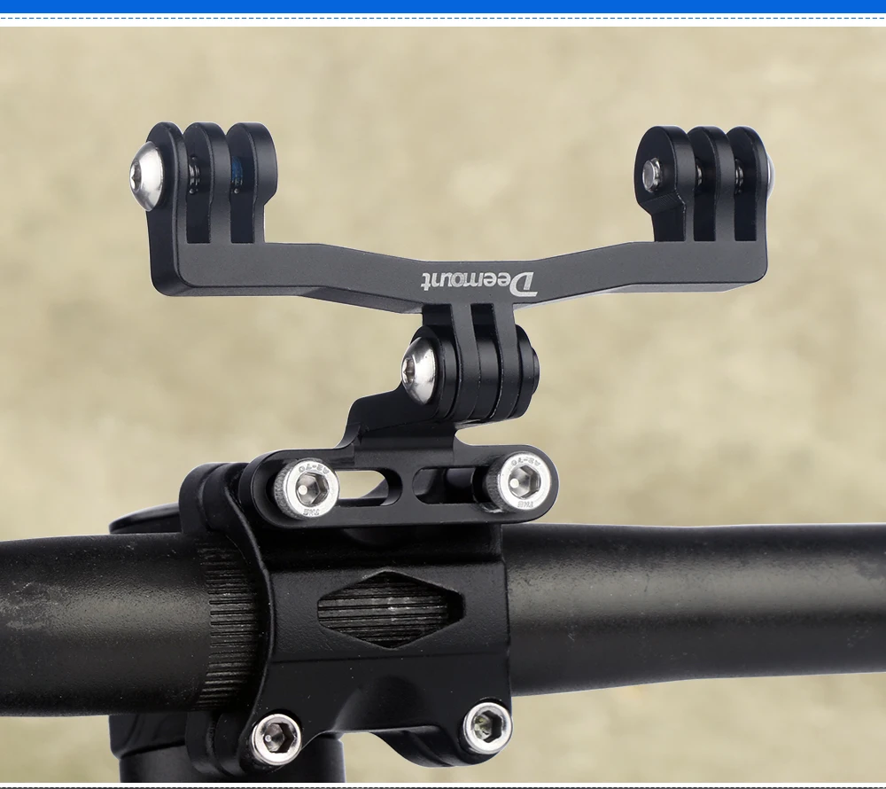 Dual Twin Metall Adapter Sport Kamera Scheinwerfer 1 bis 2 Stecker Fahrrad Computer Halterung Verlängerung Halter Passt GoPro Schnittstelle – Detail 9