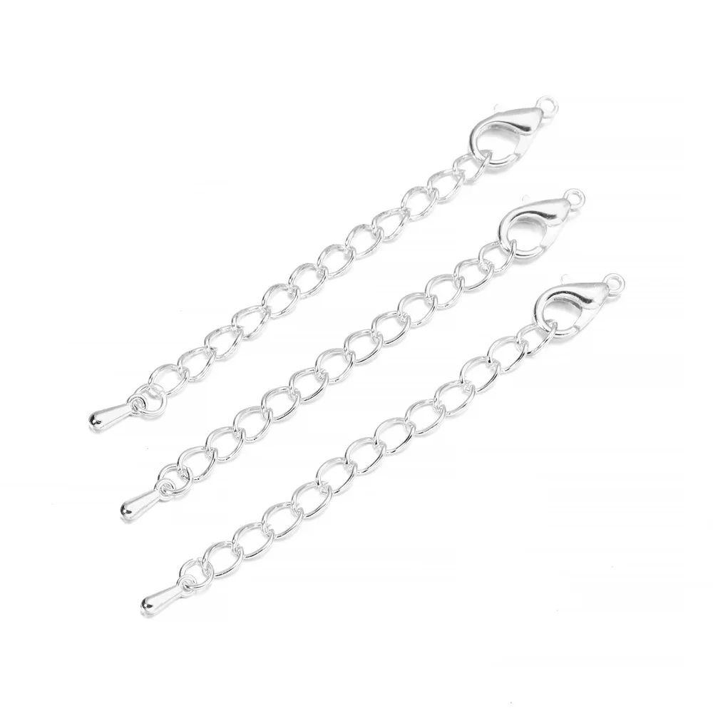 10pcs/lot 50 70mm Tone Extended Extension Tail Chain Lobster