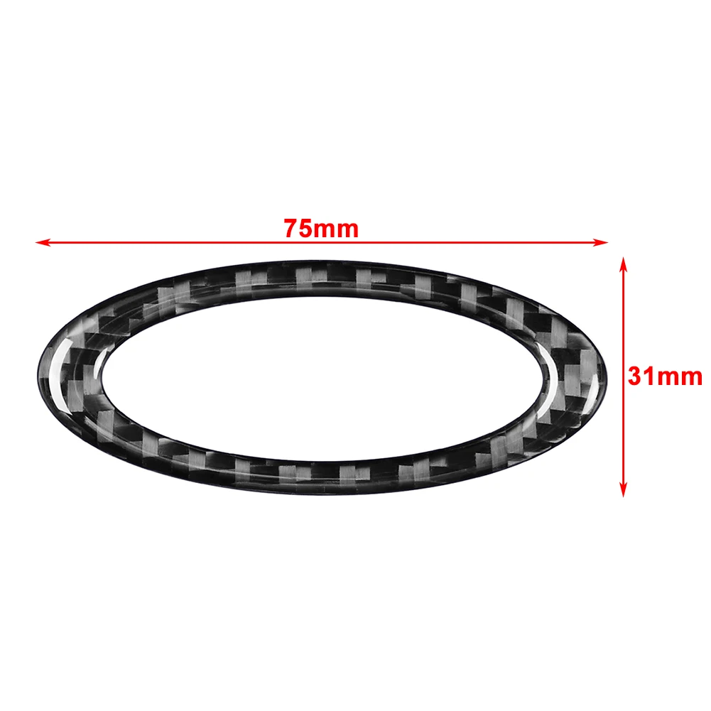 Car Steering Wheel Center Ring Cover Carbon Fiber Decoration Trim For Ford Fusion Mondeo 2013 2014 2015 2016 2017 2018 2019