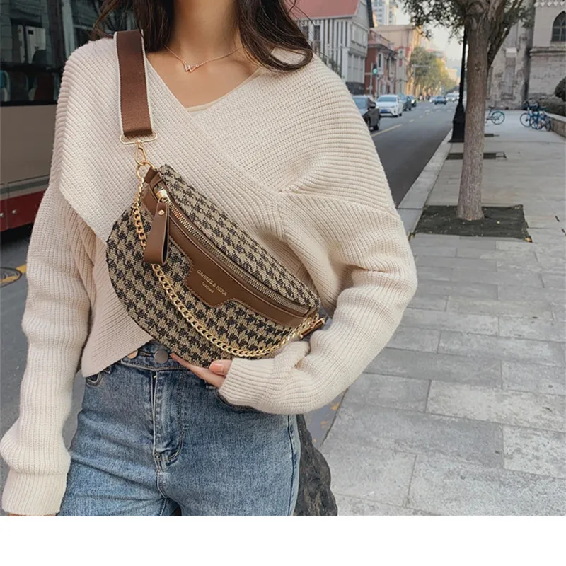 Women's Retro Waist Bag Designer Chain Chest Cross Wallet With Belt Cross body bag summer new handbag 2024 new bag bag
