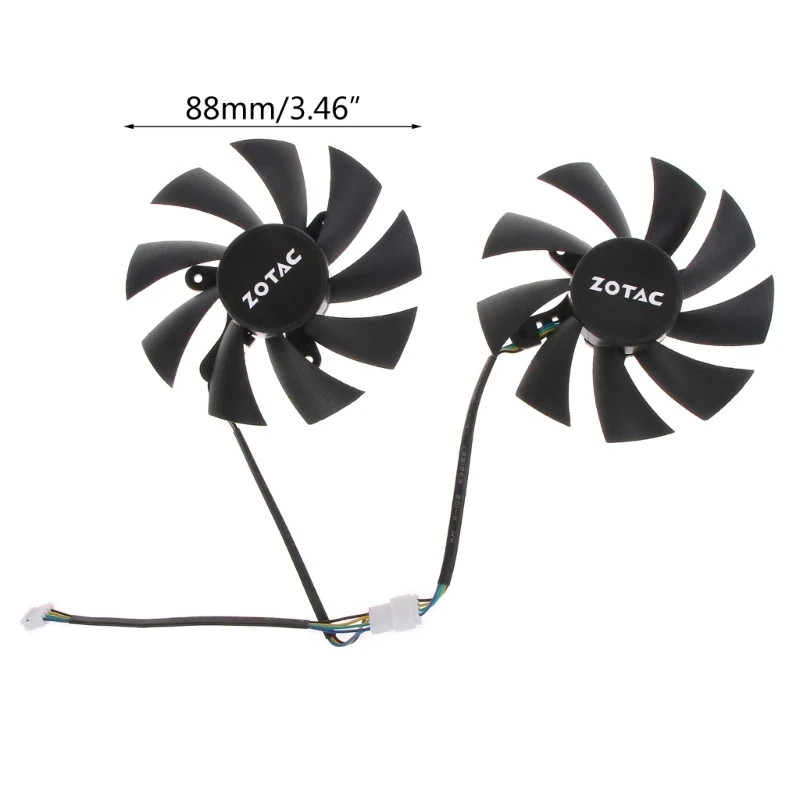 ZOTAC ׷ ī ð ҿ 1/2PC 88mm GA92S2H 4Pin 12V GPU   Dropship